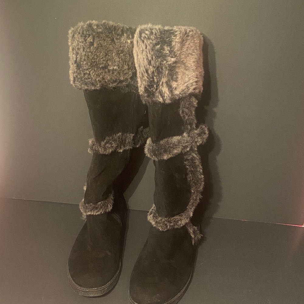Alpine Black Faux Fur Winter Boots